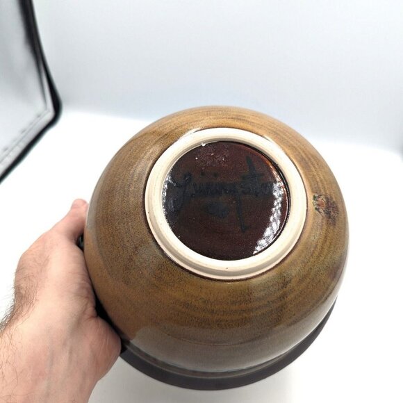 RARE Lewis & Risa Dimm Studio Pottery Mixing Bowl PORCELAIN 8.5" Livingston Fine - Picture 6 of 7